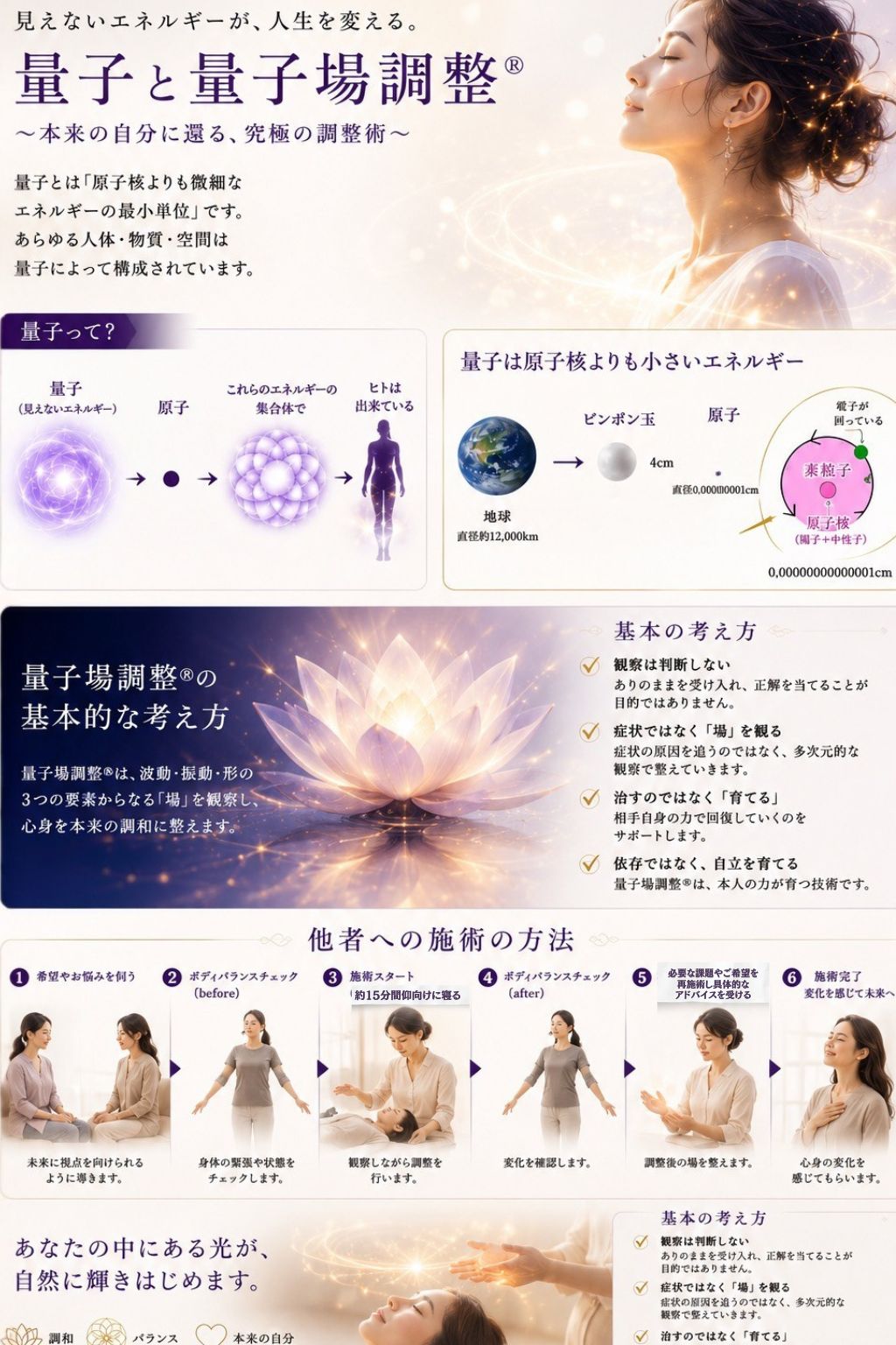 量子場調整®の施術の方法